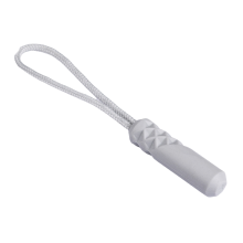 Tirador de cremallera de plástico, cuerda de escalada, cuerda de mochila gris
