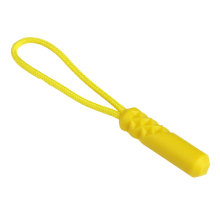 Tirador de cremallera de plástico, cuerda de escalada, cuerda de mochila amarilla