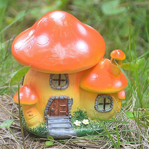 Miniaturstatue, Feengartenhausstatue aus Harz, Miniaturlandschaft D 2