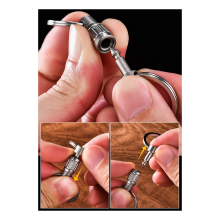 Titan Legierung Schlüssel Kette High-End Spring Lock Auto Mini Universal Rotat