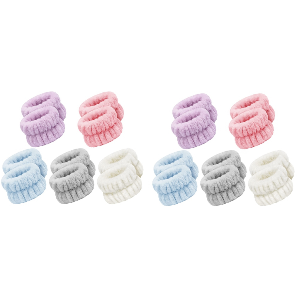 20 Pcs Wrist Towels for Washing Face, Face Wristband, Microfiber Spa W-image-OPC-PJPXH5P-NEW