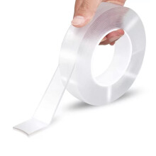 Heavy Duty Transparent Double Sided Tape 1 Inch x 30 Yards Waterproof Removable Adhesive Mounting Tape