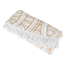 Rundes Mikrofaser-Mandala-Strandtuch, indisch, Hippie, Boho, mit Quasten O