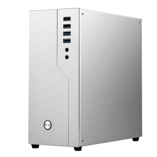 Θήκη υπολογιστή Mini ITX, από μαλακό αλουμίνιο, HTPC Office, μονής υποδοχής PCIE