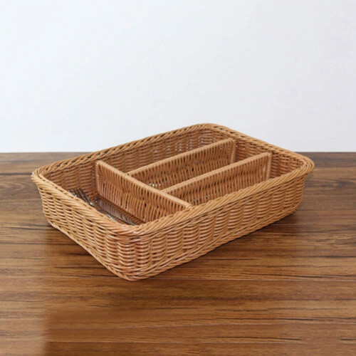 Kitchen Drawer Organizer Cutlery Storage Basket 4 Compartments Forks K 2