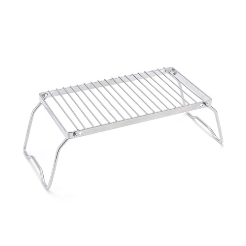 Udendørs stribet grillgrill lang rustfri stålgryde foldbar bracket