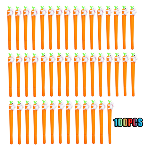 100X Στυλό μελανιού Carrot Bunny, Πασχαλινό δώρο για διακόσμηση πάρτι του Πάσχα, Ballpoin 2