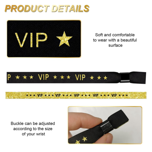 100 Pack VIP Cloth Event Wristband, Solid Color Wristbands, Wristbands 2