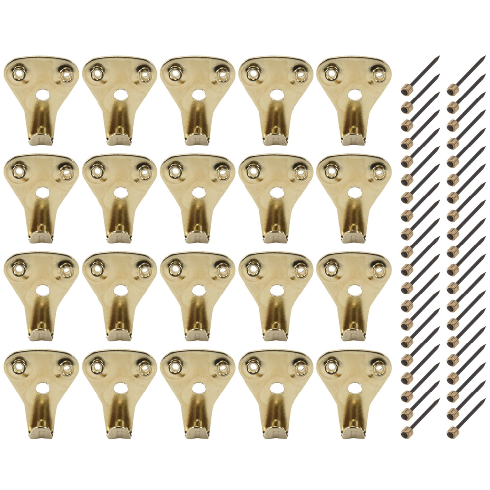 20 Pack 50 Lbs Picture Frame Hangers Hooks With Nails, Heavy Duty Plas 4853961286336