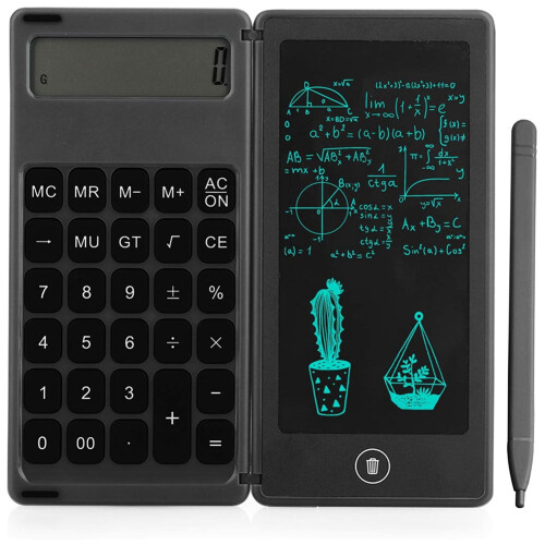 Calculadora Bloco de Notas LCD de 6 Polegadas Tablet de Escrita Digital Bloco de Desenho com 1