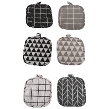 6 Pieces Cotton Pot Holders Machine Washable Heat Resistant Potholder