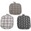 6 Pieces Cotton Pot Holders Machine Washable Heat Resistant Potholder 8