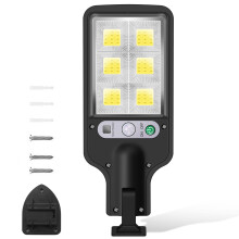 300W-650W IP65 LED Solar Street Light PIR Motion Sensor Wall Mounted L