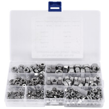 Stainless Steel Nuts 2-56 to 3/8inch-16 UNC Hex Assortment Kit for Scr