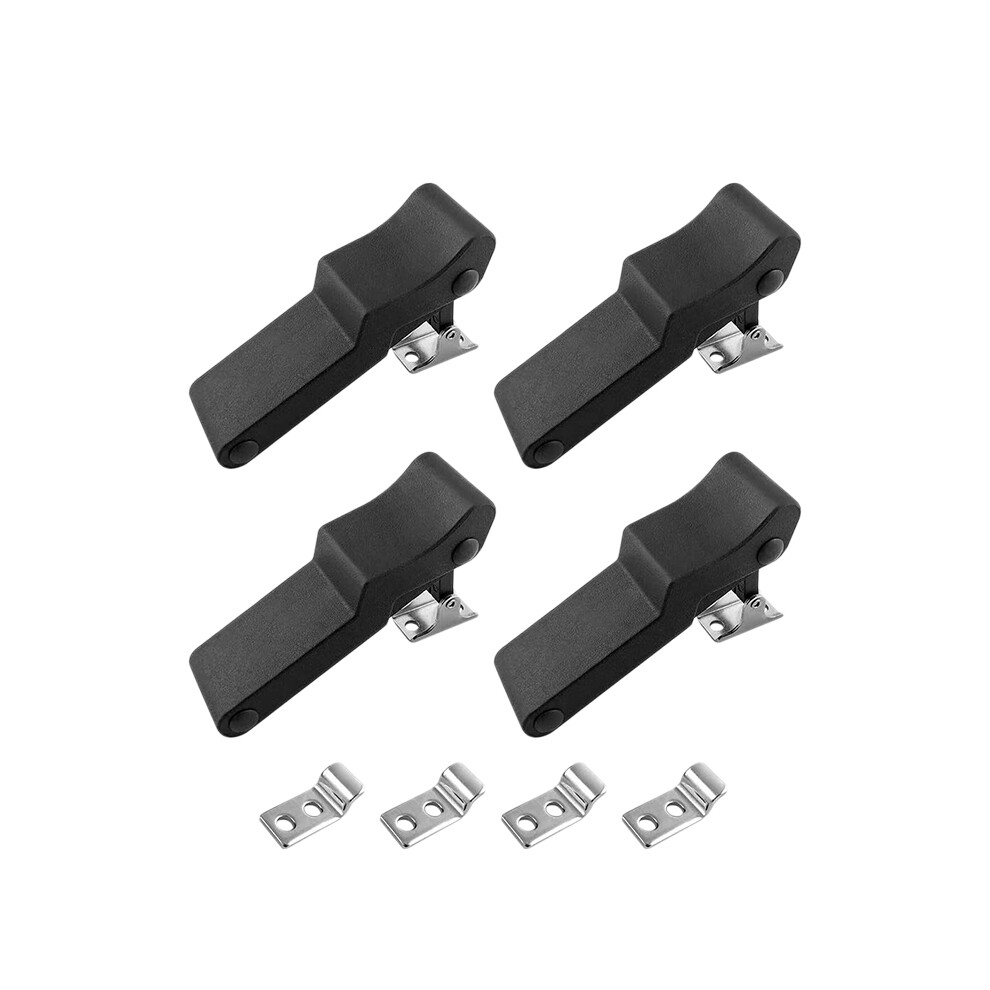 4X Flexible Soft Black Rubber Draw Latch For Cooler, Boat Compartment, 4853961299466