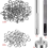 Set di 100 occhielli in metallo da 6 mm con asta di montaggio 3