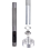 Set di 100 occhielli in metallo da 6 mm con asta di montaggio 6