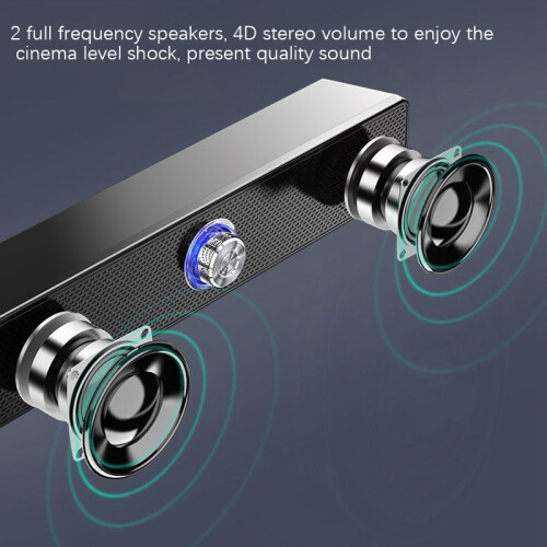Home Cinema HIFI Φορητά Ενσύρματα Ηχεία Στερεοφωνική Μπάρα Ηχείων Μπάρας Ήχου με USB 2