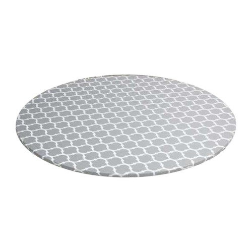Round Tablecloth with Elastic Edge Waterproof Oil Proof PVC Table Clot