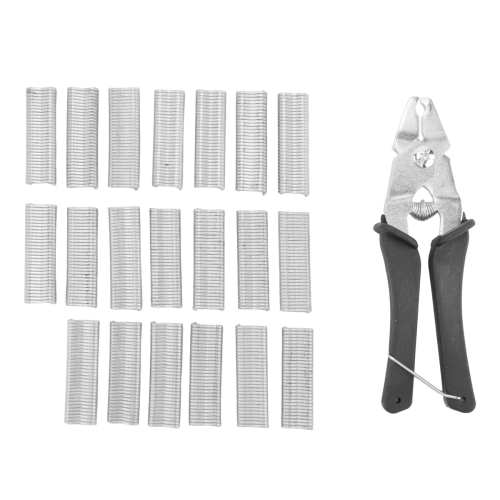 1Pcs Hog Ring Plier Tool and 600Pcs M Clips Chicken Mesh Cage Wire Fen