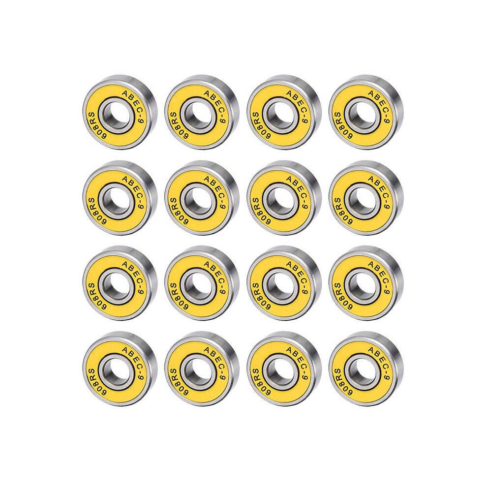 16 Pezzi 608RS Cuscinetti ABEC9 Cuscinetti Per Skateboard Sfere In Acciaio Cromato Per On
