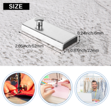 2Pcs Magnetic Seam Guide Sewing Machine Gauge MG1 for Most Foot Parts