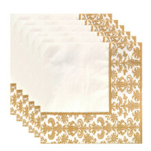 100Pcs Gold Printing Disposable Napkin Tissue Paper Printed Napkins fo