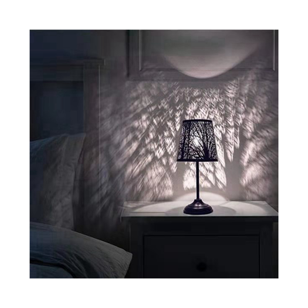Photos - Floodlight / Street Light Small Lamp Shade,Barrel Metal Lampshade with Pattern of Trees for Tabl