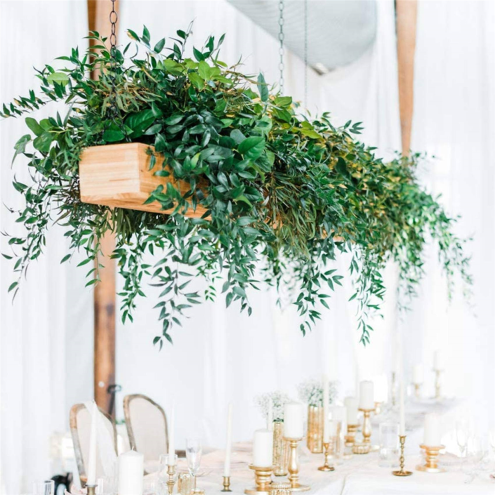 Confezione Da 3 (16,8 Piedi) Di Foglie Di Salice Artificiali, Rami E Rami Di Seta Finta Appesi