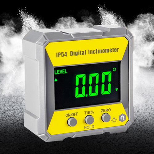 IP54 Ψηφιακό Κλινόμετρο Γωνίας 4X90 μοιρών με Οπίσθιο Φωτισμό Κλίσης 2