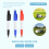 Golfbalmarker, gekleurde lijnmarkers, drievoudige plastic markering 9