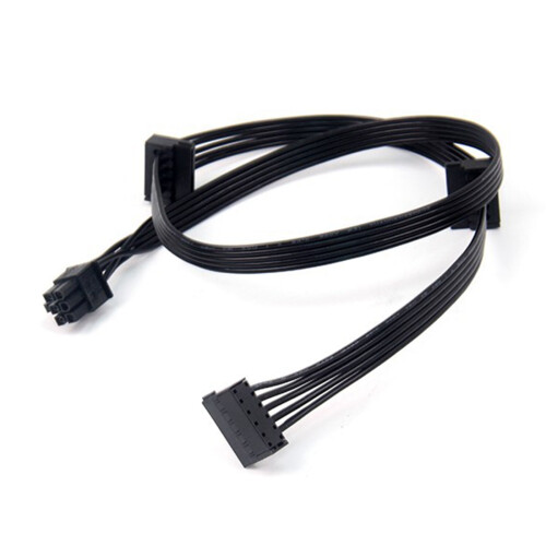 τεμάχιο GPU PCI Express 6 ακίδων αρσενικό 1 έως 3 SATA SSD καλώδιο τροφοδοσίας για 1