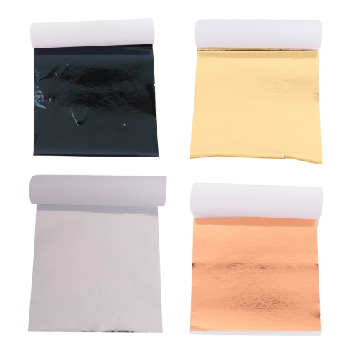 400Pcs Imitation Gold Silver Copper Foil Papers Leaf Flake Gilding She