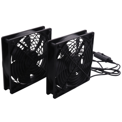 Dual 120mm 5V USB Powered PC Router Fans mit Speed Controller High Ai 2