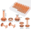 154Pcs Copper Rivets for Leather,Smooth Leather Rivets, Pure and Burrs 8