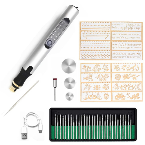 Electric Engraving Pen Tool Set Micro-Engraver DIY Rotary for Carving, 1