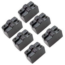 1 Set mit 6 schwarzen Gitarren-Stegsaitensätteln für Headless Tremolo