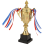 Taça de troféu de ouro de 11 polegadas para competições esportivas de futebol 6