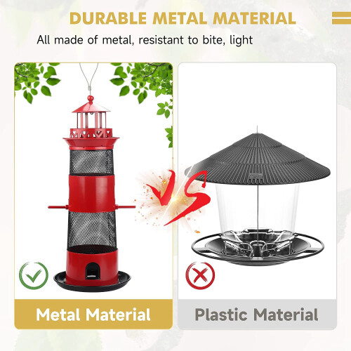Bird Feeders for Outdoors Hanging, Squirrel Proof Wild Feeder Outside, 2