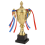 Taça de troféu de ouro de 11 polegadas para competições esportivas de futebol 5