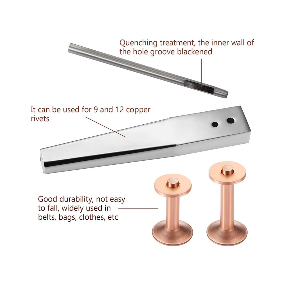 Copper Rivets and Burrs, Solid Brass Rust-Proof Studs Leather Rivet fo ...