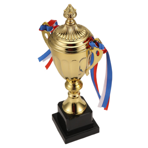 Taça de troféu de ouro de 11 polegadas para competições esportivas de futebol 2