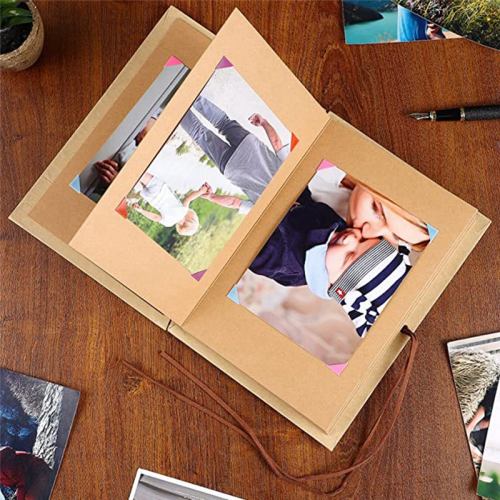 Άλμπουμ από χαρτί Kraft Vintage στυλ ακορντεόν DIY Scrapbooking Crafts Valentine 2