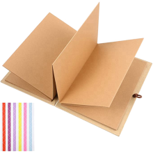 Album kraft din hârtie, stil acordeon vintage, DIY, albume de scrapbooking, artizanat, Valenti
