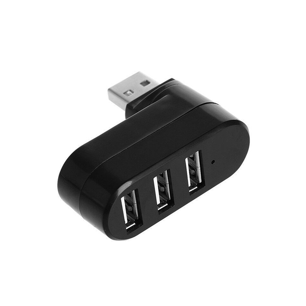 3 Port Usb 2.0 Hub Splitter Expander 90-180 Degree Rotatable For Lap 4852461767260