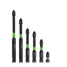 Magnetisk skrutrekkerbitsett PH2 Bits S2 Slagfast Sterk Anti-skli