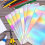 Metallic Holographic Card Shiny Mirror Paper Sheets, Reflective Post B 5