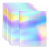 Metallic Holographic Card Shiny Mirror Paper Sheets, Reflective Post B 1