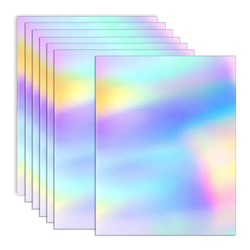 Metallic Holographic Card Shiny Mirror Paper Sheets, Reflective Post B 1