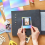 Metallic Holographic Card Shiny Mirror Paper Sheets, Reflective Post B 7